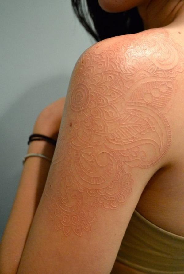 60+ Ideas for White Ink Tattoos